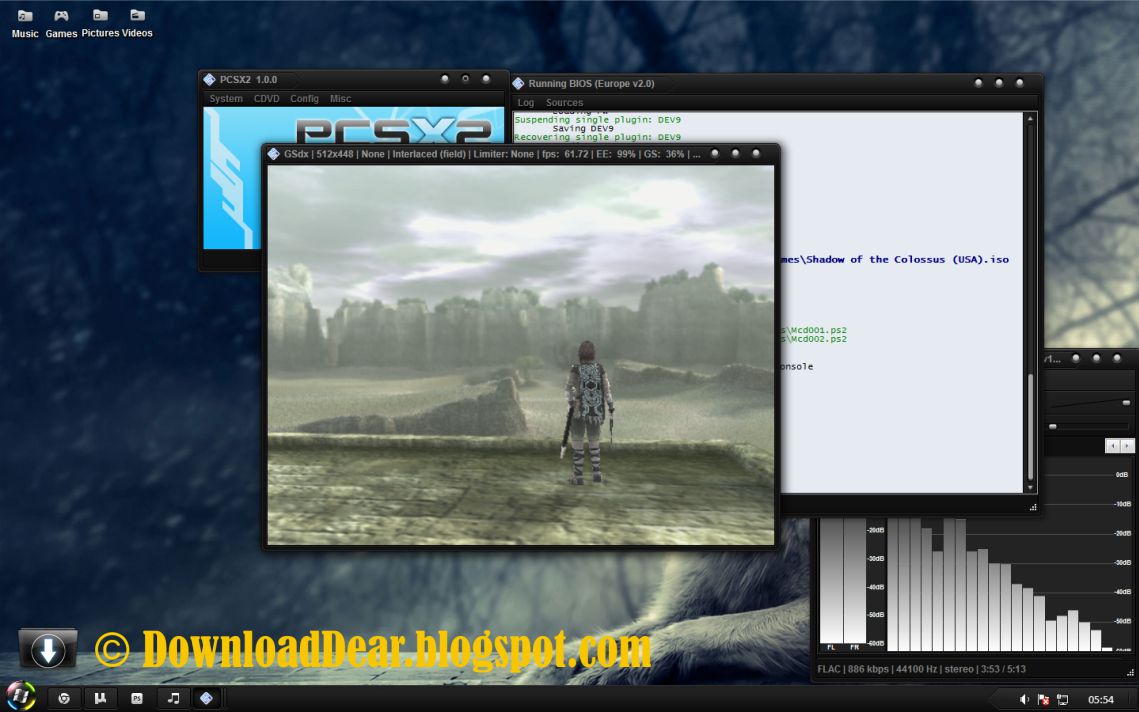 pcsx2 with bios and plugins